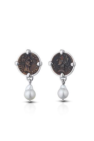 Earrings with coins and pearls Angela Puttini Gioielli | OR117FARGENTO